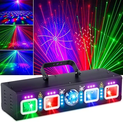 Discolicht Partylicht Musikgesteuert DJ Disco Licht mit DMX Strobo LED B1204 - Bild 1 von 4