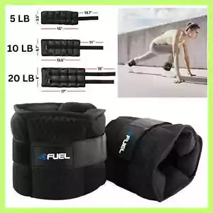 5 10 20lbs Adjustable Arm Leg Weights Wrist Ankle Exercise Gym Workout Training - Picture 1 of 38