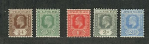 Leeward Islands Sc#41-45 M/H/VF, Cv. $40.25 - Picture 1 of 2