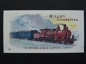 10 ST. GOTHARD & BALE EXPRESS Locomotives & Rolling Stock REPRO of Wills 1902