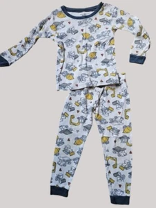 * Pijama de algodón manga larga estampado vehículo de construcción CARTER’S niños talla 3T - Imagen 1 de 3