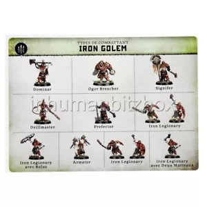 WCAJ04 CARTE APTITUDES IRON GOLEM WARCRY WARHAMMER AOS BITZ - Picture 1 of 1