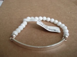 THOMAS SABO Plata Esterlina PUENTE DE AMOR Pulsera con Cuentas de Ágata Blanca Factadas - Imagen 1 de 4