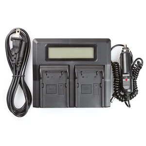 LCD Dual Rapid Battery Charger for Trimble 5800 54344 Survey GPS Pentax EI-D-LI1 - Picture 1 of 6