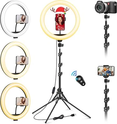 12 inch Ring Light Tripod Stand Phone Holder Tall 177cm/69.5" Large Professional - Image 1 of 3