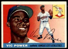 1955 Topps Vic Power Kansas Kansas City Athletics #30