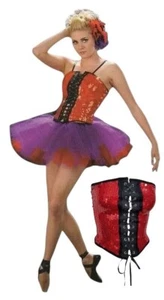 Mystere Red Child Medium SEQUIN TOP & 6x7 BALLET TUTU w/Trunks Dance Costume - Picture 1 of 9