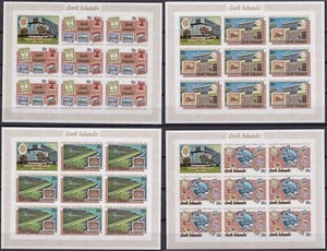 COOK ISLANDS 1974 UPU Centenary, IMPERFORATE Set of 4 Sheets MNH - Picture 1 of 3