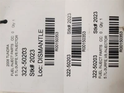 Toyota Tundra, Piezas Inyección Combustible, 08/11-13/20, 5.7L-V8, 3URFE, 23209-09151 Foto 1 de 4