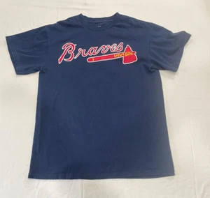 Atlanta Braves blaues kurzärmliges T-Shirt mit Rundhalsausschnitt Gr. M # 17 - Bild 1 von 4