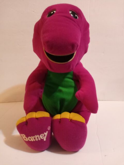 Boneca de Desenho Animado Barney Dinossauro Roxo Brinquedo de Pelúcia