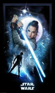 Impresión artística litográfica de Star Wars: The Last Jedi Rising Rey 15x26 #250 Mondo NUEVO - Imagen 1 de 1