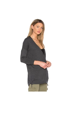 NWT Splendid Women's Cashmere Blend Lace Up Side Cardigan Gray/Beige S-L $190  - Image 1 of 4