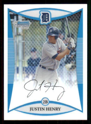 2008 Bowman Chrome Prospects Refractors #BCP233 Justin Henry /500 - Image 1 of 2