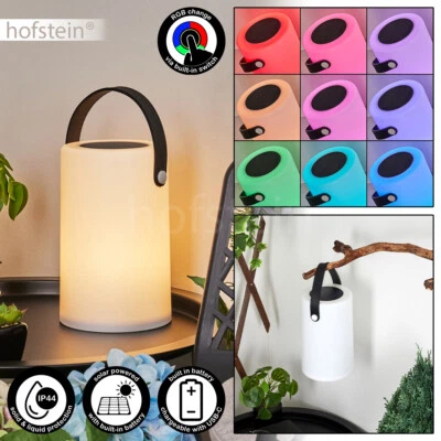 Solar LED Außen Tisch Leuchten Lampe Garten Balkon Terrassen Beleuchtung RGB USB - Bild 1 von 4