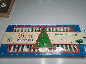 Vintage 20 Lite Midget Set Miniature Christmas Blinking Lights Indoor Outdoor - Picture 1 of 4