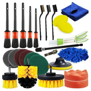 Kit de limpieza de coche 26 piezas detalle cepillo de lavado interior automático limpieza de vehículos V9T1 - Imagen 1 de 12