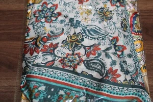 2 PK LADY'S HEAD SCARF UNBRANDED MULTICOLORS BLUE,NAVY GOLD,RED NEW - Picture 1 of 4