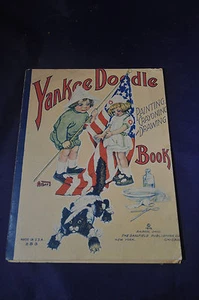 1918 *RARE* Yankee Doodle Painting Crayoning and Drawing Book by Saalfield - Picture 1 of 9