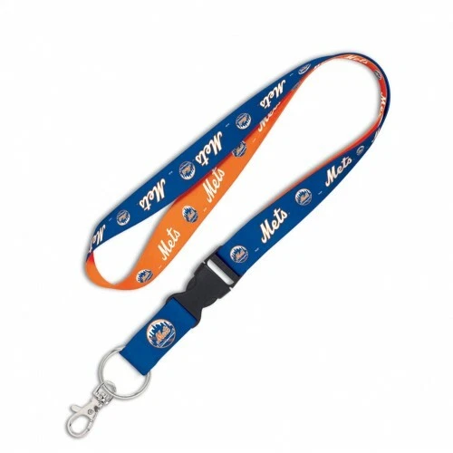 NEW YORK METS KEY CHAIN LANYARD DETACHABLE BUCKLE 1" WIDTH 22" LONG  - Image 1 of 1