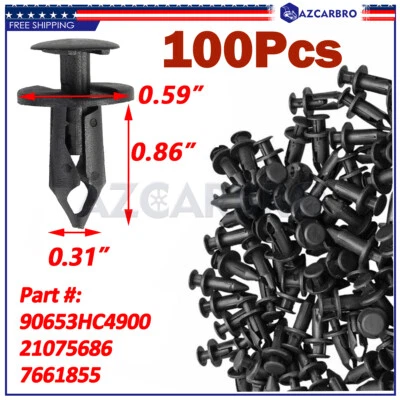 100x Tornillos de clip para guardabarros Cuerpo Remache ATV para Polaris Ranger 90653-HC4-900, 7661855 Foto 1 de 4