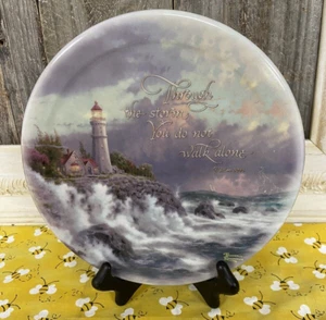 Placa de colección Thomas Kinkade primera edición Have Faith "Conquistando las tormentas" - Imagen 1 de 8