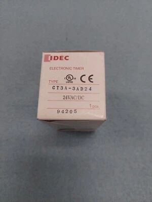  IDEC Electronic Timer Relay 24VAC/DC 8 Pins GT3A-3AD24  - Image 1 of 4
