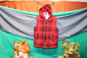 Wonder Kids Girl's Red Black Hoodie Vest Jacket Size 5T coat shirt top Sale* - Picture 1 of 10