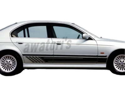 2 PCS Car Body Trim Stickers For BMW E39 Side Skirt Stripe Racing Sport Decals Foto 1 de 4