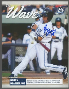 PROGRAMA WAVE FIRMADO ROCK DEATHERAGE WEST MICHIGAN WHITECAPS DETROIT TIGERS AUTOMÁTICO - Imagen 1 de 1