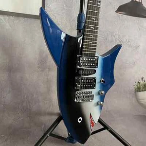 Guitarra Eléctrica Bule Cuerpo Forma de Tiburón Incrustación de Resina HSH Puente Trémolo Único - Imagen 1 de 7