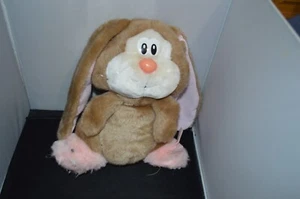 Applause Bunny Rabbit Plush Lop Ears Bunny Slippers 12” Easter Vintage 1985 I8 - Picture 1 of 4