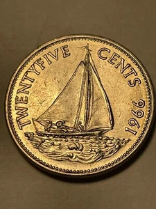 1966 Bahamas Islands 25 Cents - Picture 1 of 2
