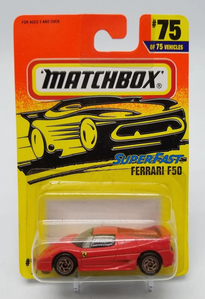 Ferrari F50 1996 Matchbox Superfast 1995 (rojo) DieCast 1/59 nuevo stock antiguo nuevo en stock Foto 1 de 4