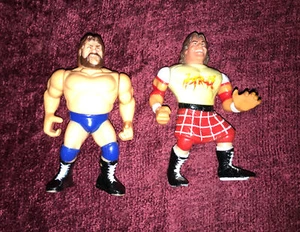 WWF WWE ROWDY RODDY PIPER + HAWKSAW JIM Titan Sports Hasbro 1991 2 Figures - Picture 1 of 9