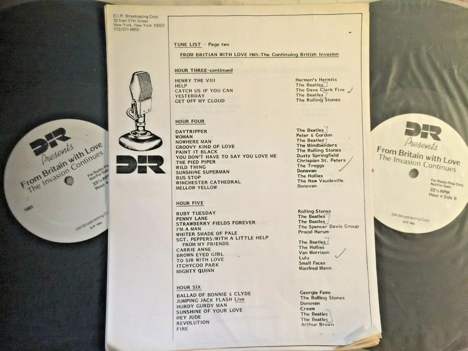 RADIO SHOW: '85 FROM BRITAIN w/LOVE #4: BEATLES (2), DONOVAN (2), HOLLIES,TROGGS - Image 1 of 1