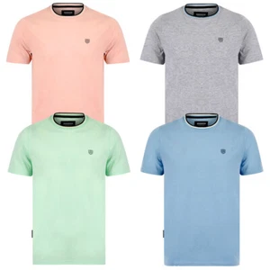 Kensington Eastside Ringer T-Shirt Men's Cotton Jersey Crew Neck Top Tee Pastel - Picture 1 of 13