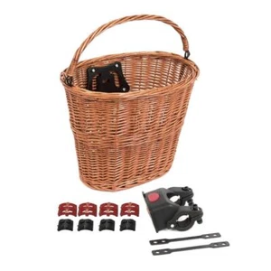Quick Release Wicker Bicycle Bike Basket - Tan - Picture 1 of 1