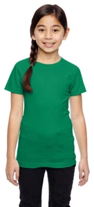 AquaGuard 2616 Girls' 3-Pack Fine Jersey Longer Length T-Shirt, Kelly Green, XS - Picture 1 of 6