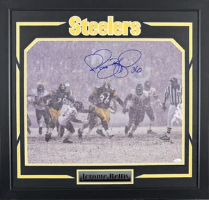 Foto autografiada por Jerome Bettis Pitts de los Pittsburgh Steelers 16x20 enmarcada JSA - Imagen 1 de 2