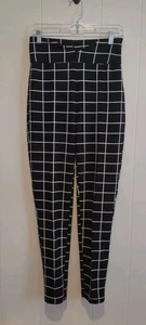 Shein | Pantalones de vestir de cintura alta con patrón cuadrado blanco y negro talla 6 - Imagen 1 de 7