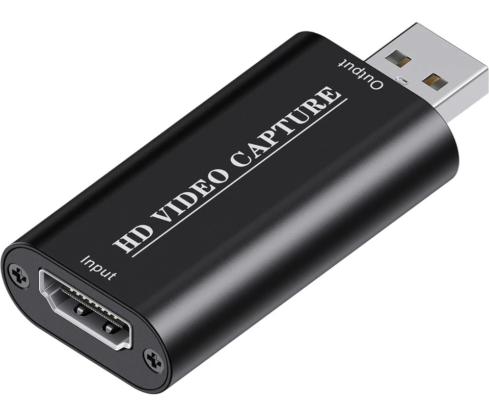 HDMI to USB 2.0 Video Capture Card 4K to 1080p 30fps Video Record DSLR Camcorder - Image 1 of 4