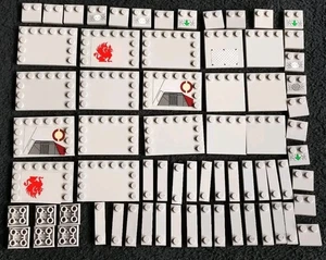LEGO Light Grey Tiles Bundle Mixed Smooth Pieces Parts Flat Studs Floor Lot - Picture 1 of 5