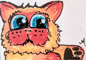 Quadro gatto ACEO originale gattini gioco arte popolare contemporanea di Josh Merritt - Foto 1 di 1