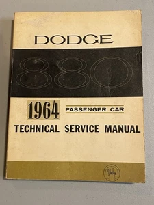1964 Dodge 880 Passenger Car Technical Service Manual 81-270-4280 OEM - Foto 1 di 4