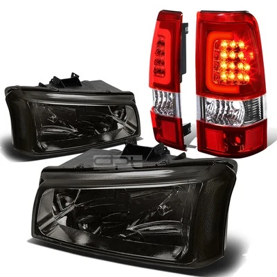 PARA 03-07 SILVERADO AHUMADO + FARO ESQUINERO TRANSPARENTE + BARRA LED ROJA 3D LUZ TRASERA/LÁMPARA Foto 1 de 4