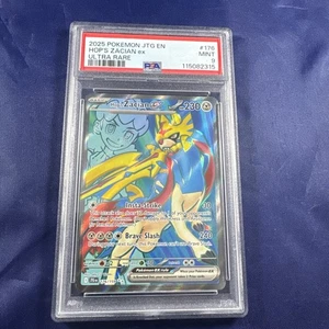 Pokémon 2025 Viaggio Insieme HOP'S ZACIAN EX 176/159 PSA 9 ULTRA RARO - Foto 1 di 2
