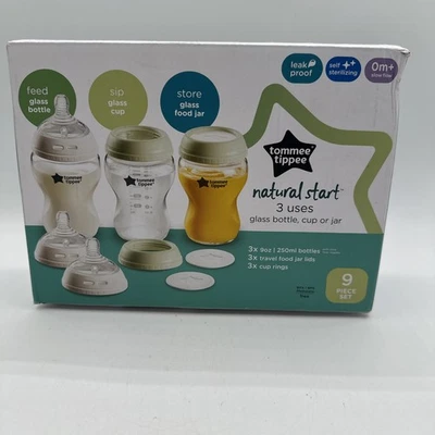 Tommee Tippee Closer to Nature 3 in 1 Convertible Glass Baby Bottles 9-ounce 3 - Image 1 of 4