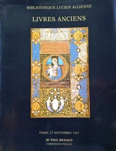 Bibliothèque Lucien Allienne - Livres anciens - Paris 15 Nov 1985 | Bon état - Picture 1 of 1