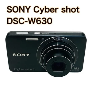 SONY Cyber-shot DSC-W630 Digital Camera Black 16.1MP 5x Zoom Tested w/ Battery - Picture 1 of 12